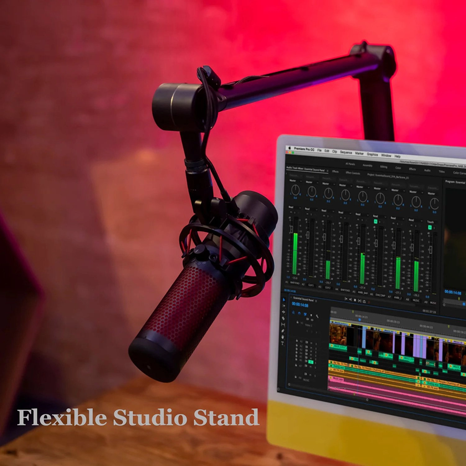 ELEGANCE MI02 - Adjustable Mic Arm Black