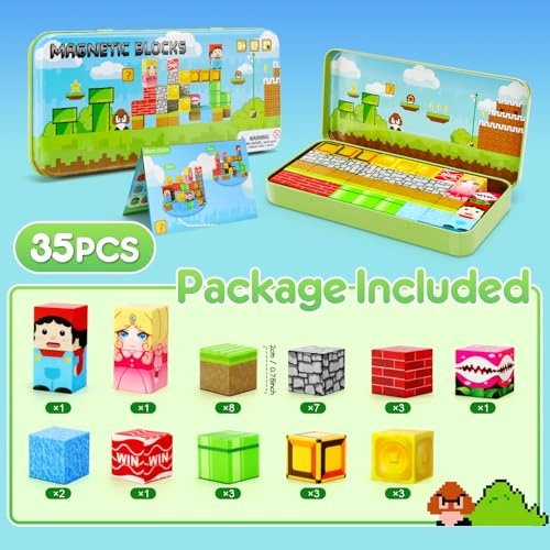 Magnetic Tiles Construction Set - 42 pcs