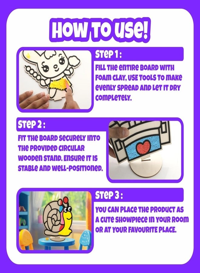 Castle DIY Foam Clay Art Kit + Cupcake DIY Foam Clay Art Kit + Owl DIY Foam Clay Art Kit - 6+ years