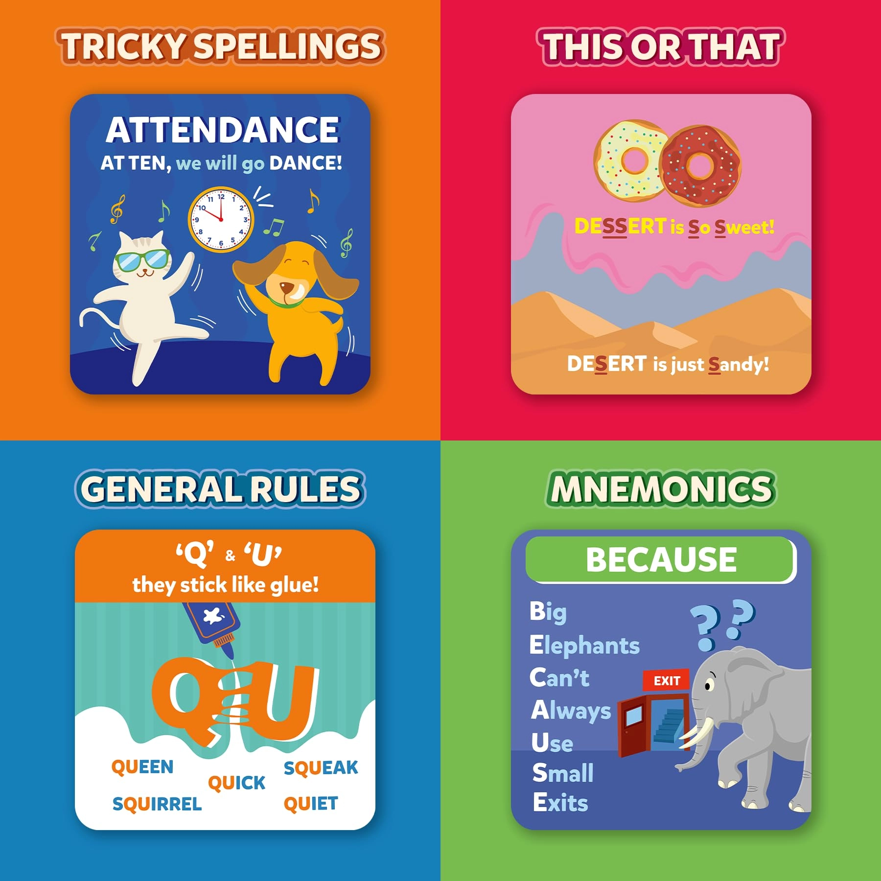 Spelling Tricks - Ages 6–12 60 pieces