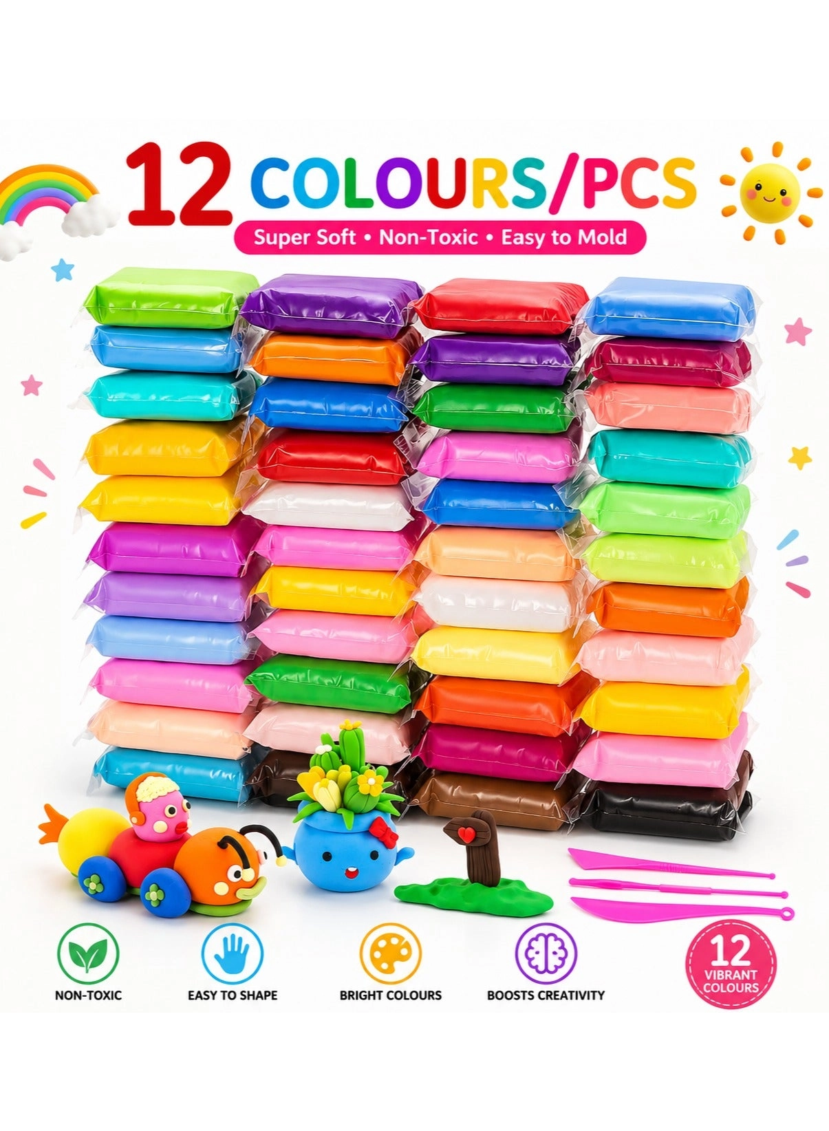 CHEEMAISTIC Air Dry Clay 12pcs.