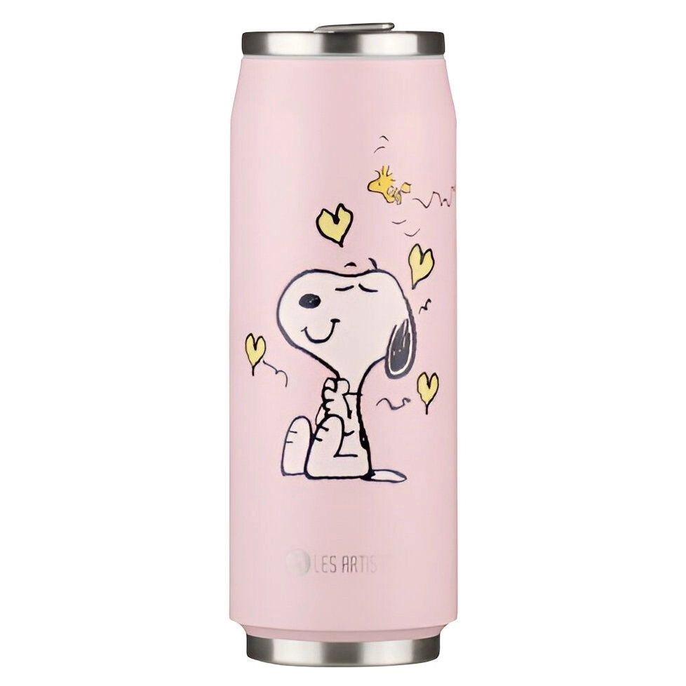 Les Artistes Stainless Steel Can Enjoy Snoopy Mat Travel Mug - 500ml
