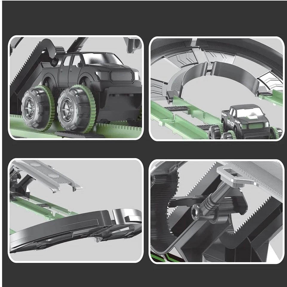 Rolling Stunt Car Track - 54 Pcs