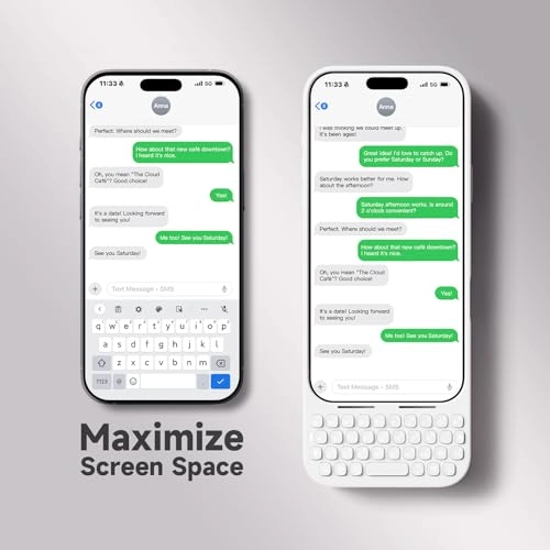 MetaKey Keyboard for iPhone 16 Pro Max - Cloud White USB