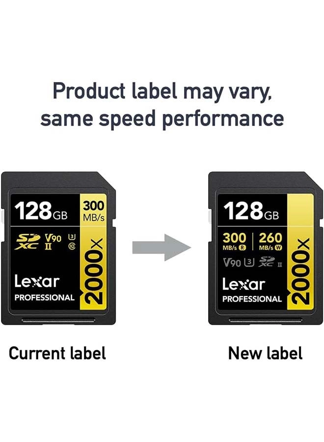 Professional 2000X SDHC UHS-II U3 V90 128GB