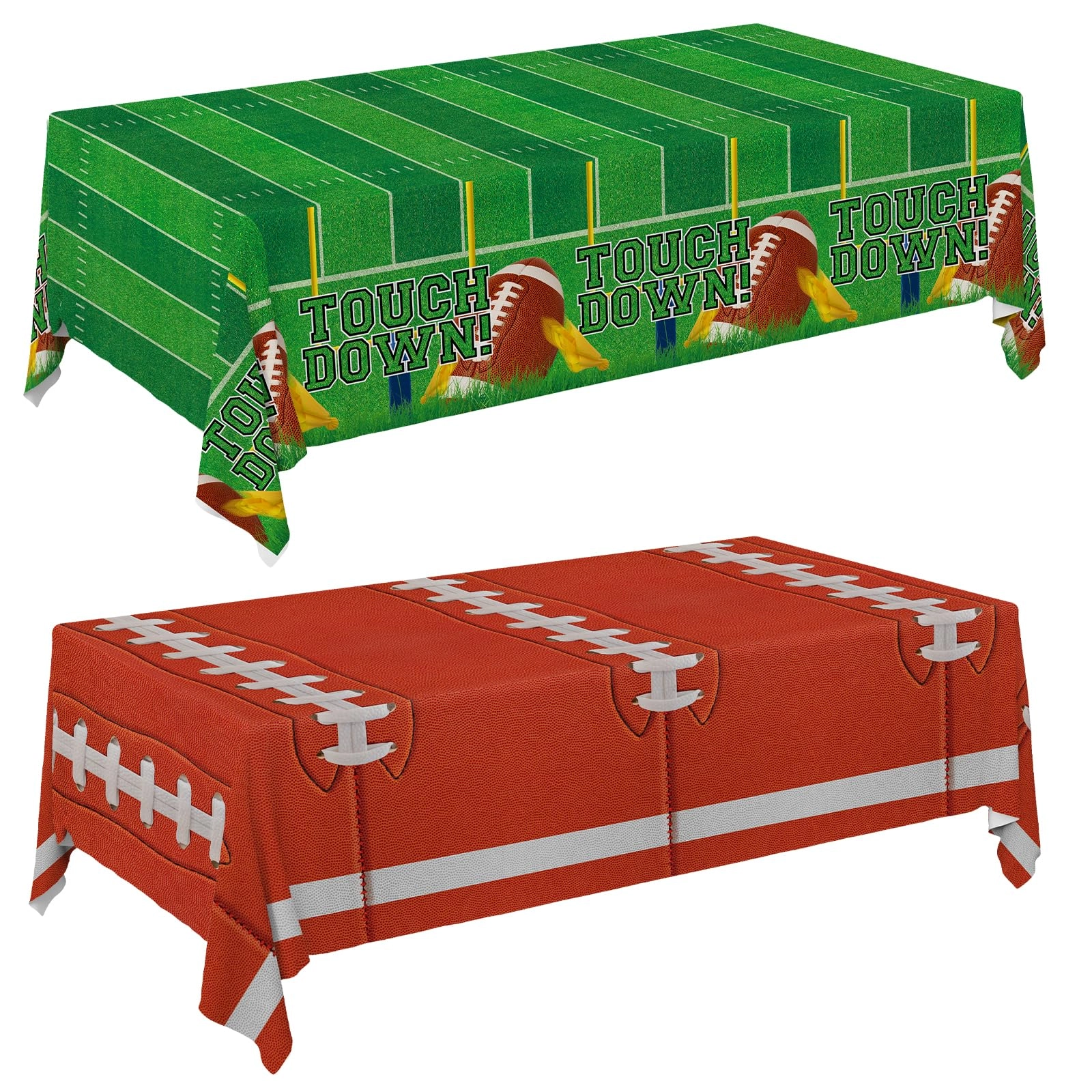 gatherfun Touchdown Tablecloth Set - 2-Pack Football-Themed