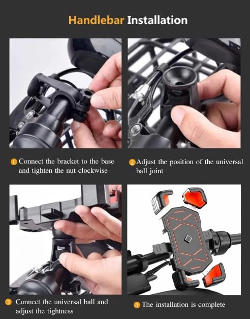 Motorcycle Phone Holder - high-quality materials Ahandlebar