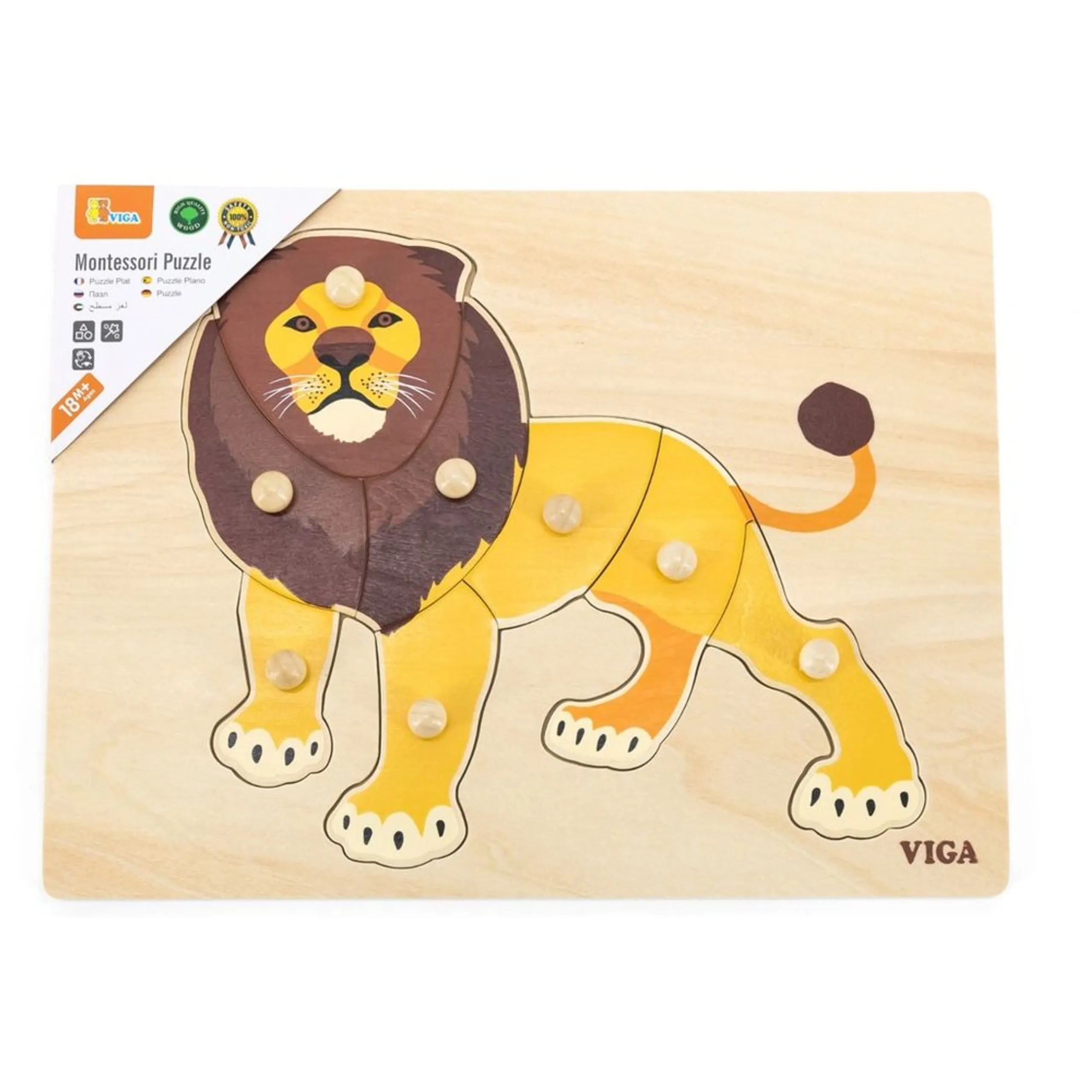 Montessori Puzzle Lion - 3+ 8 pieces