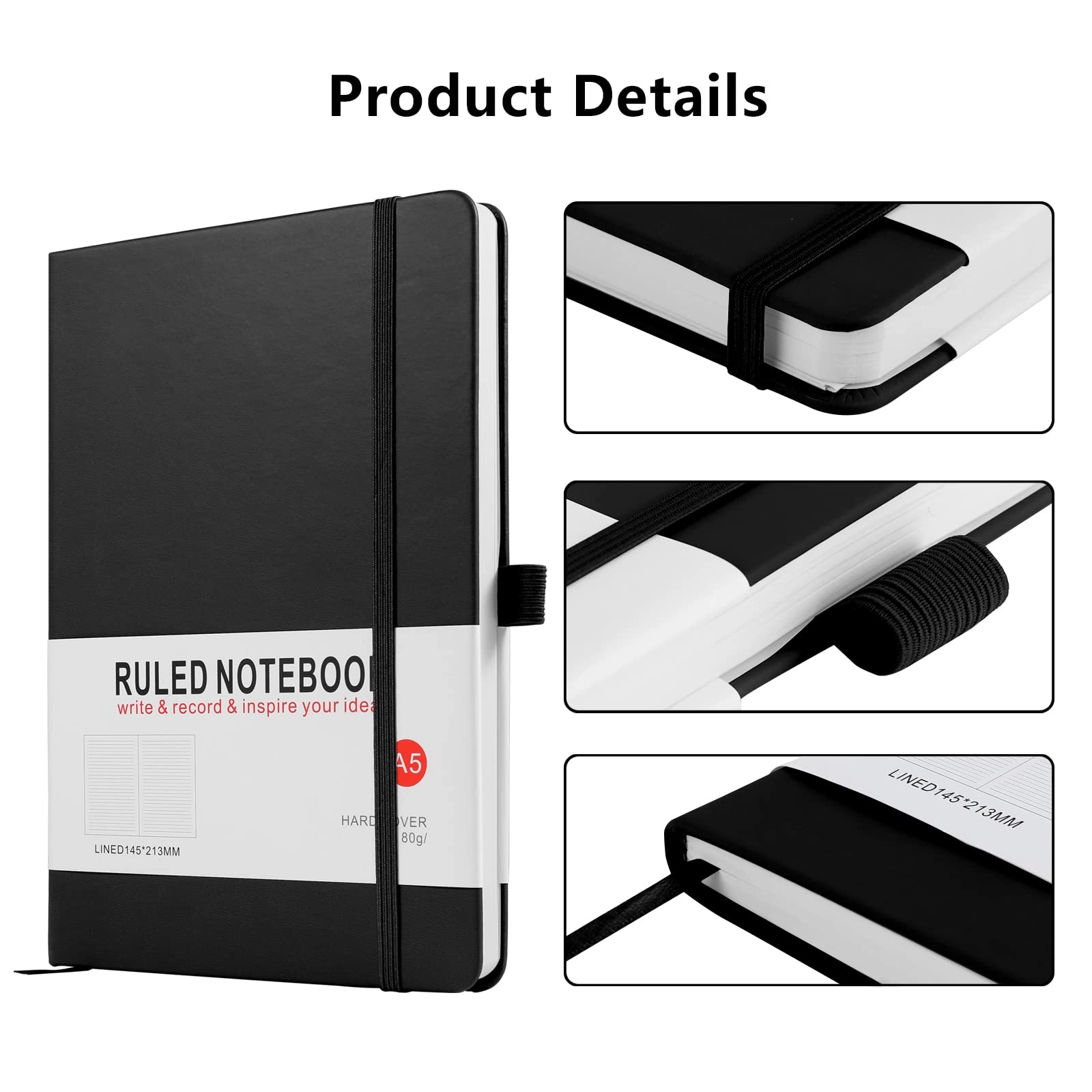A5 Notebook A5 Hardcover - Lined 100 Sheets