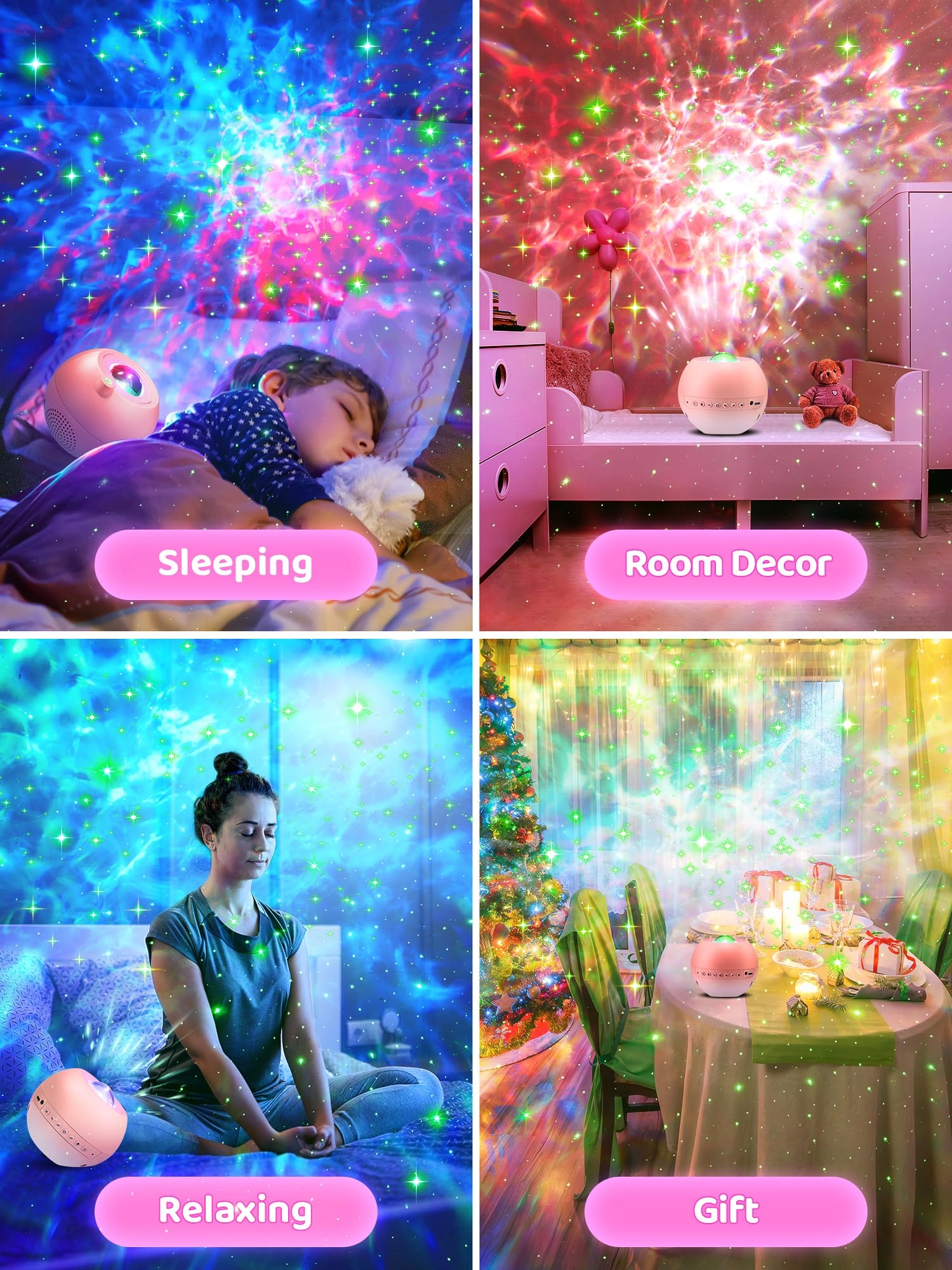 Galaxy Projector - 4 IN 1 Pink