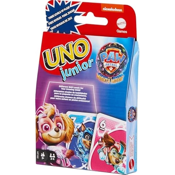 rayihni UNO JUNIOR PAW PATROL: THE MIGHTY MOVIE - Card Game