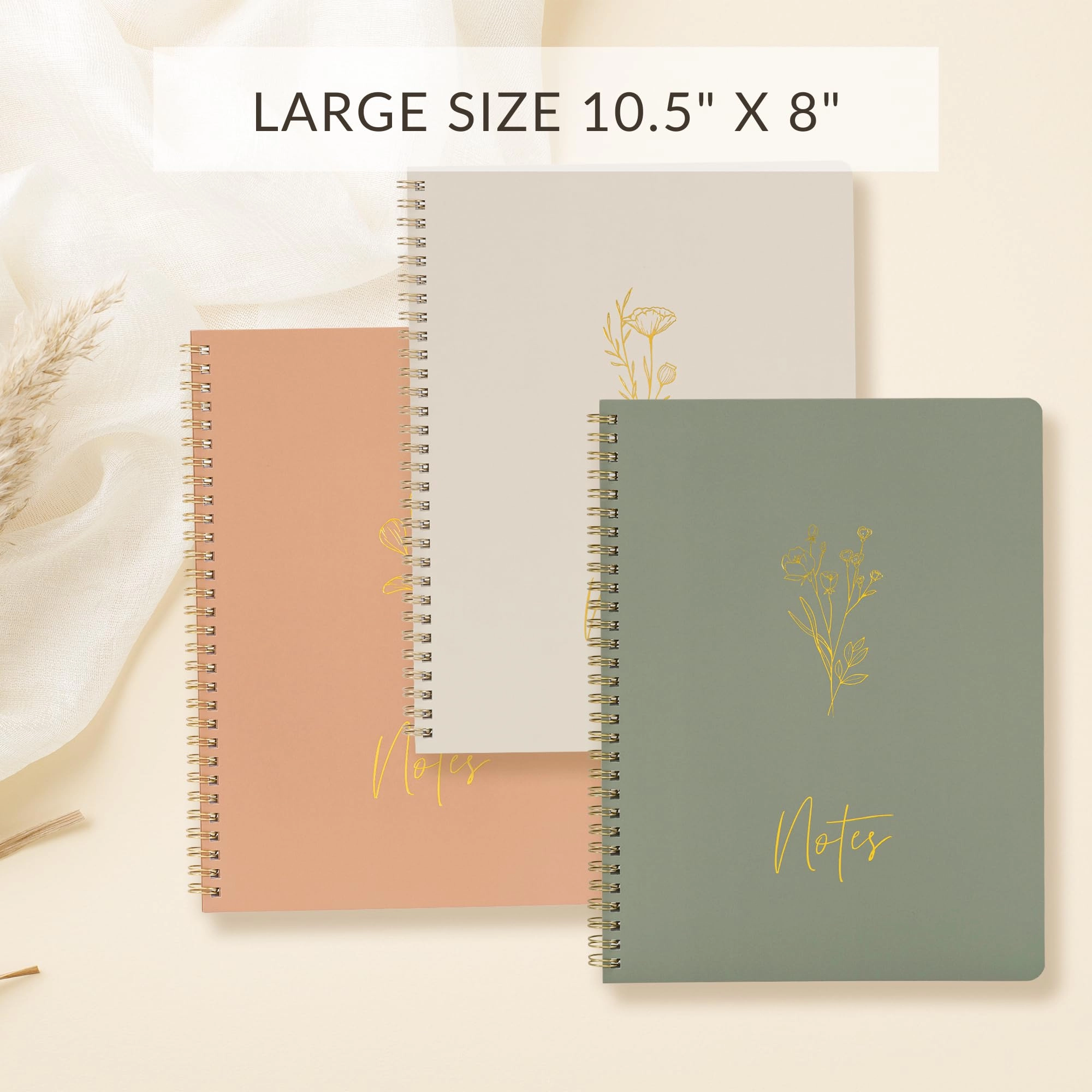 Aesthetic Spiral Notebook Large Spiral - Lined 100 Pages
