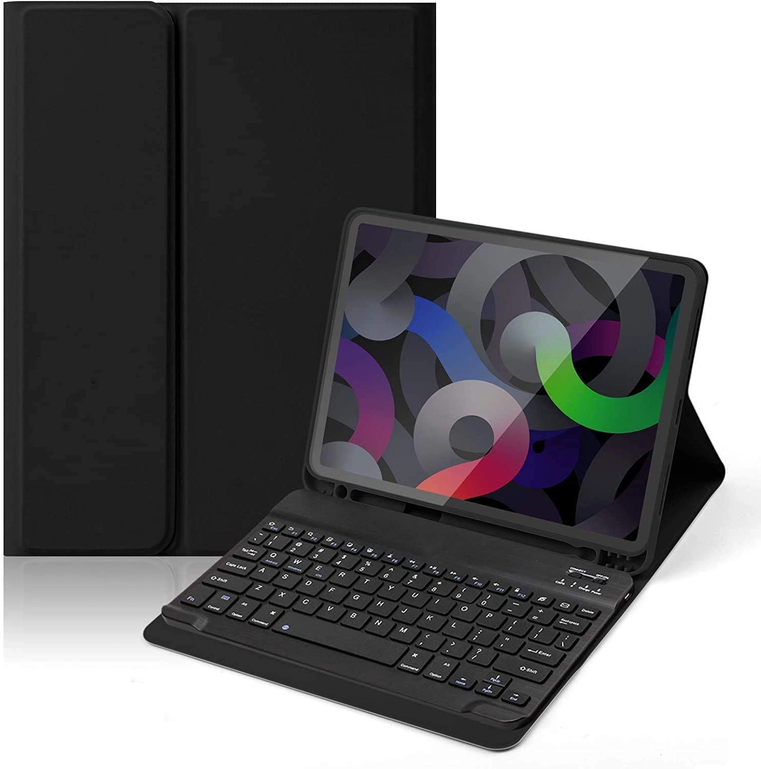 Ntech Keyboard Case with Pencil Holder for iPad Air 4th 10.9-inch (2020) + iPad Pro 11-inch (2018)