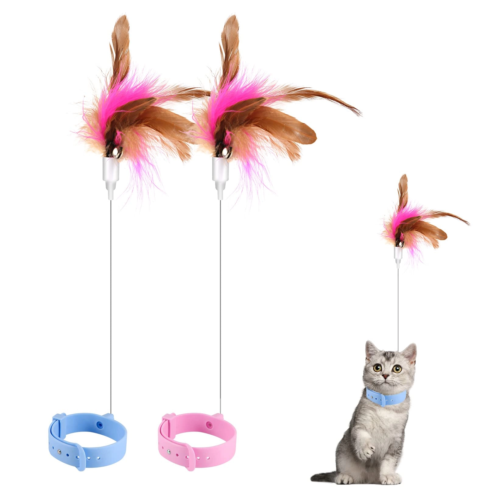 AIEX Retractable Cat Toy Wand Bundle