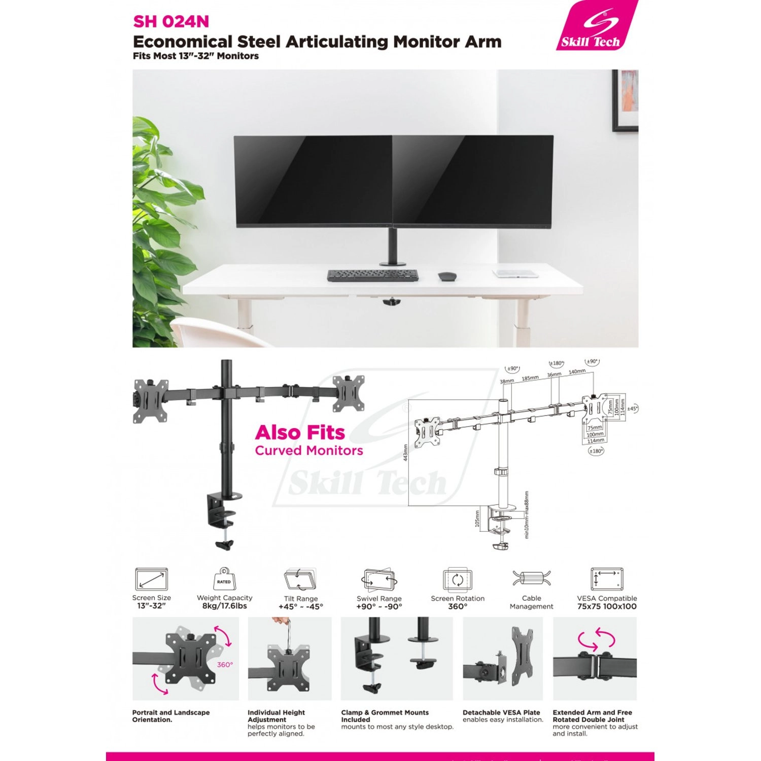 Skill Tech ST-SH 024N - 32 inch 7575,100100