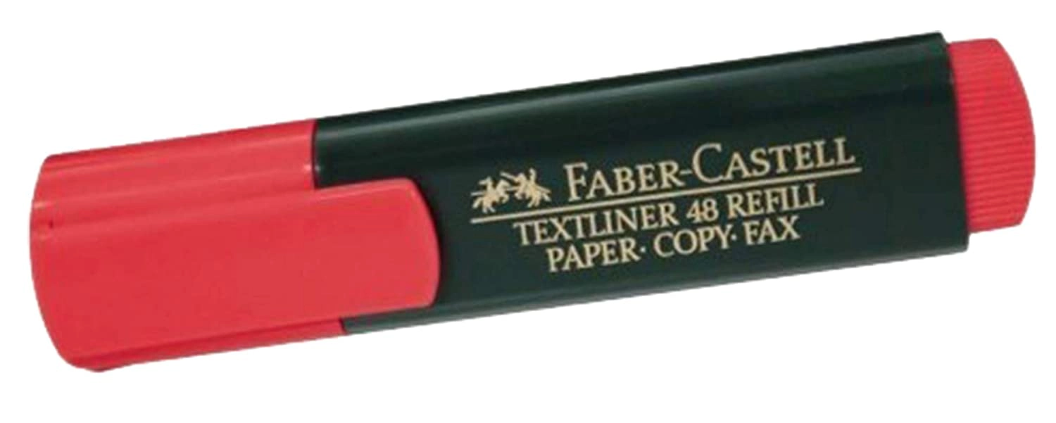 Faber-Castell Textliner Highlighter - Red Chisel tip