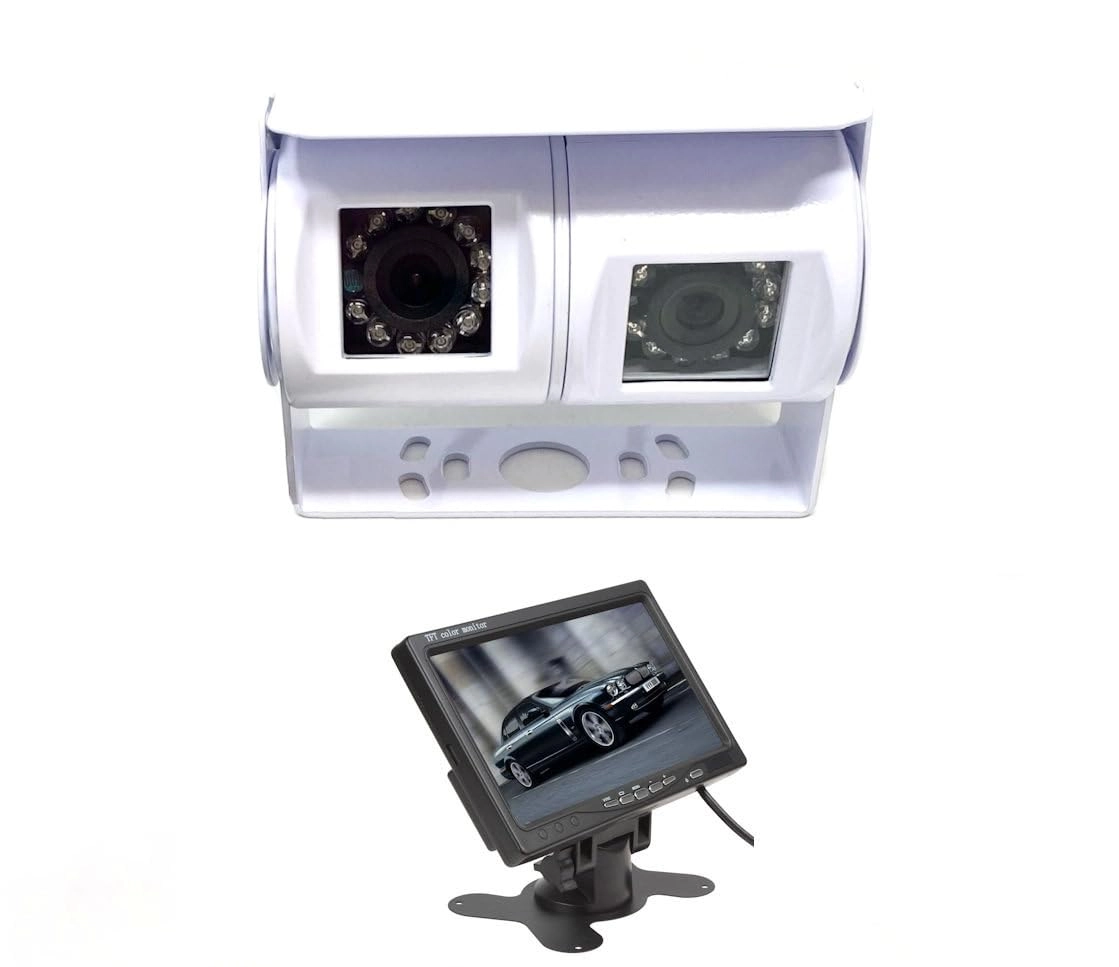 Dual Motorhome Reversing and Rearview Camera - Night vision Phono cabling 720p