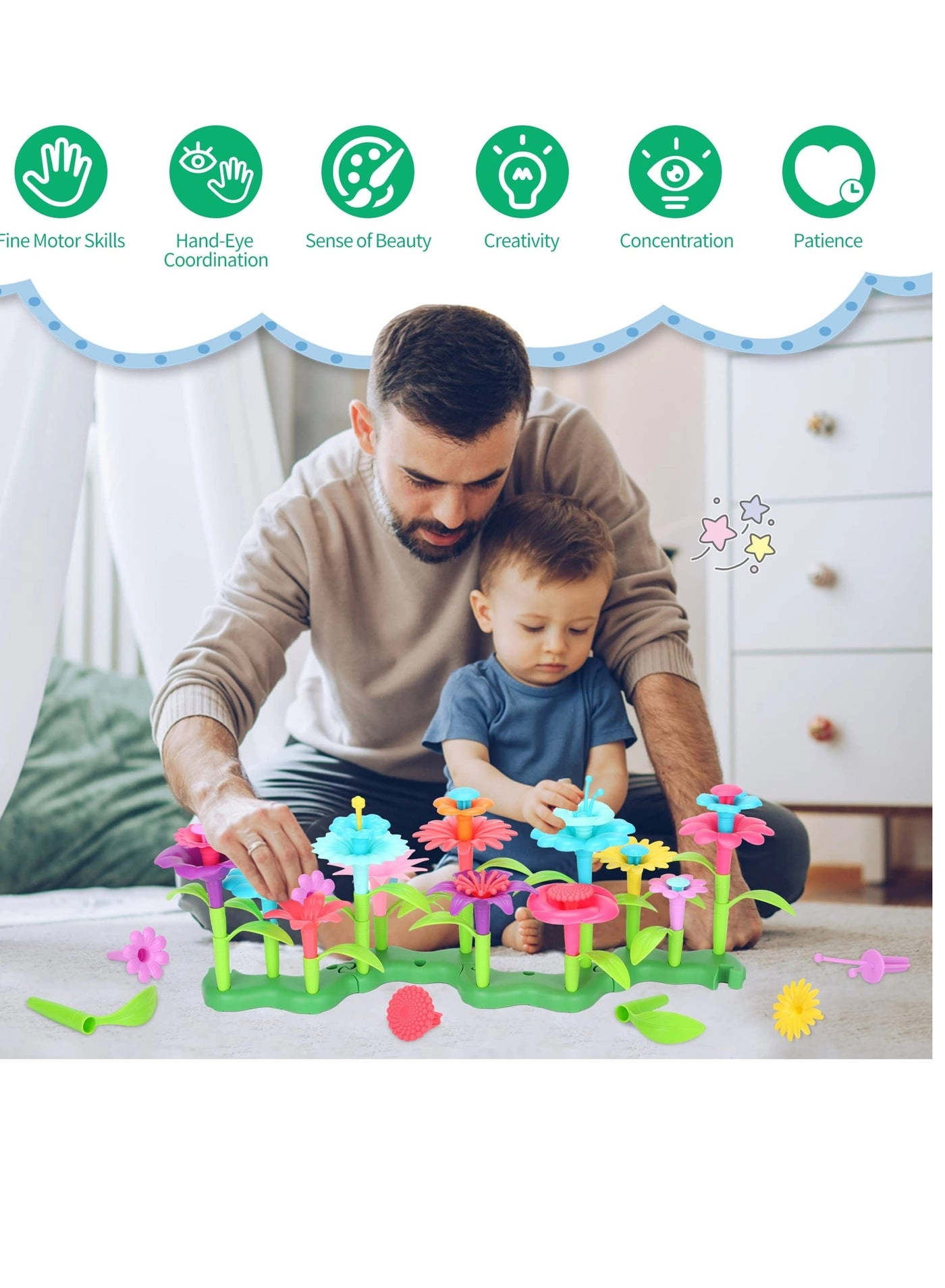 Flower Garden Building Set - STEM Gardening Pretend Play