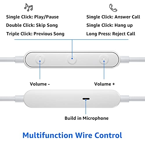 USB C Headphones Wired Earbud