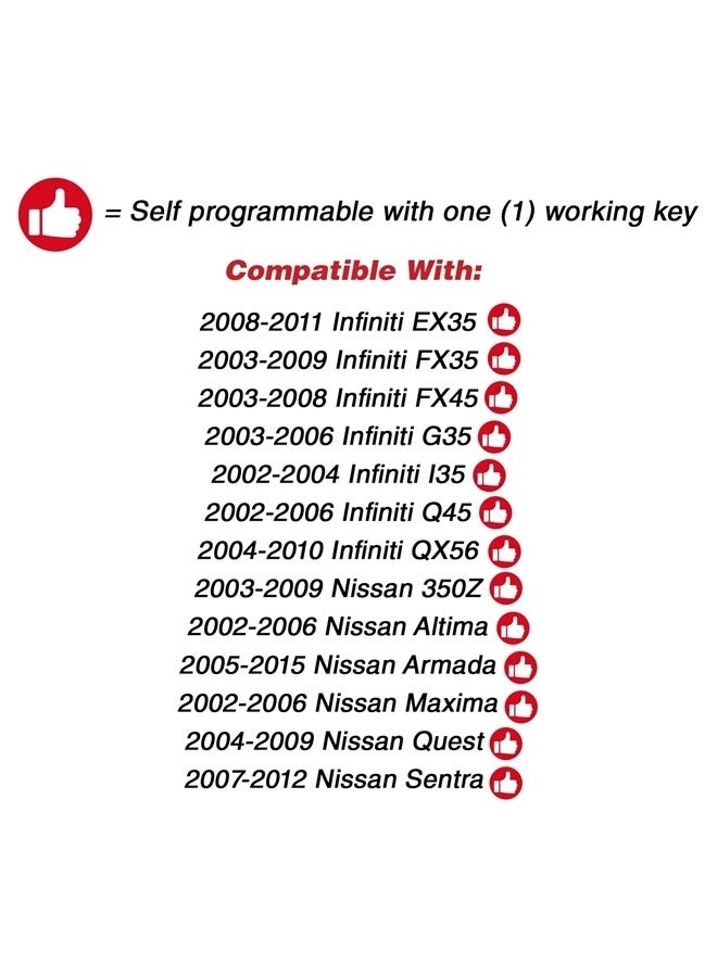 Keyless Entry Remote Fob - Uncut Pack of 2 Black