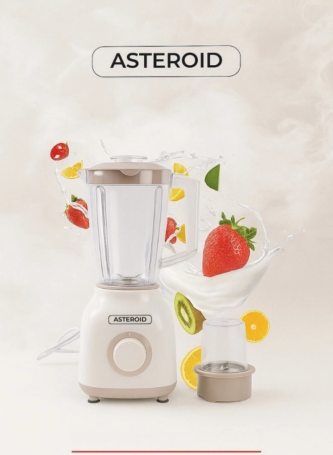 2-in-1 Electric Blender - Grinder Attachment 2 Speed + Pulse Assorted Colors