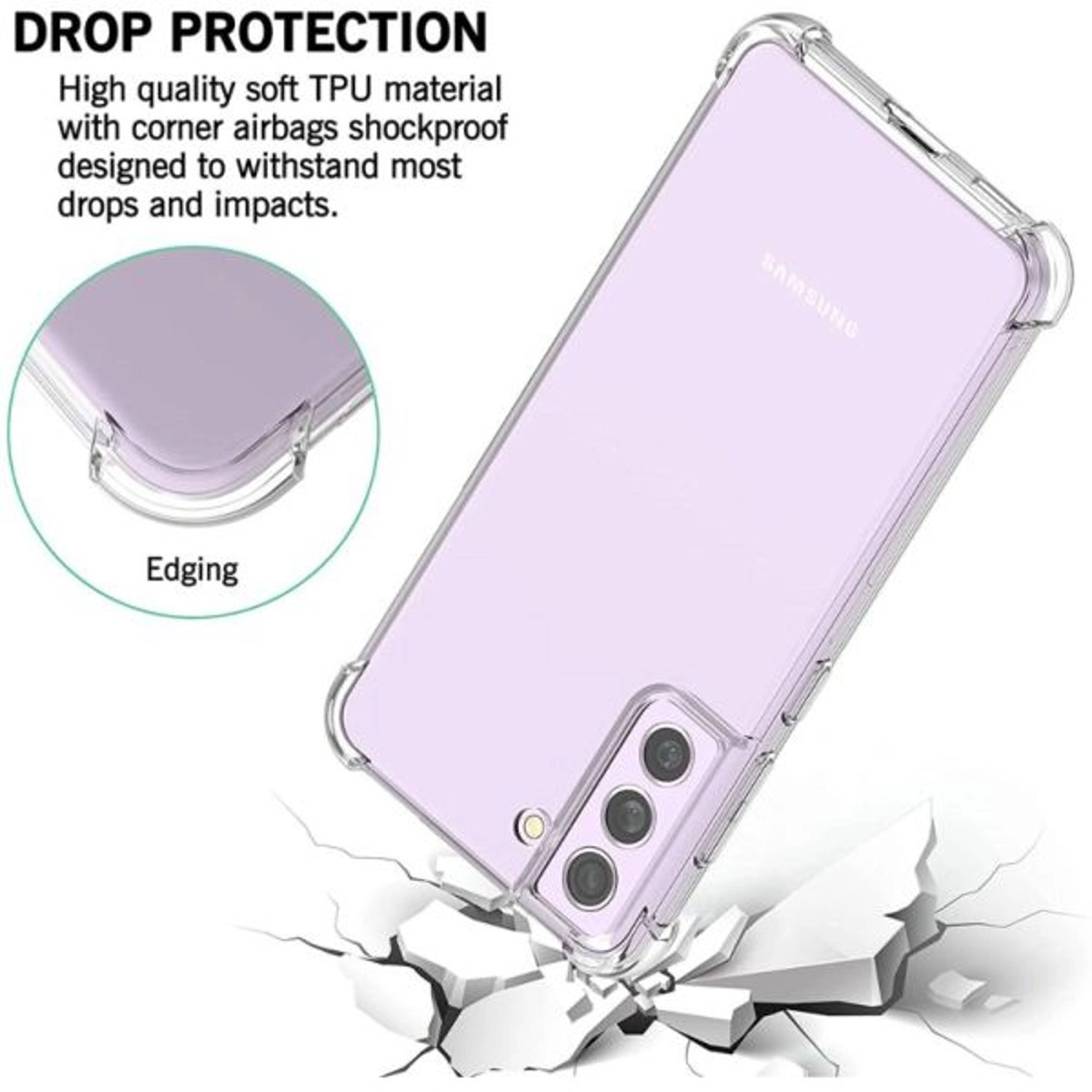 Clear Case Back Case for Galaxy S21 FE