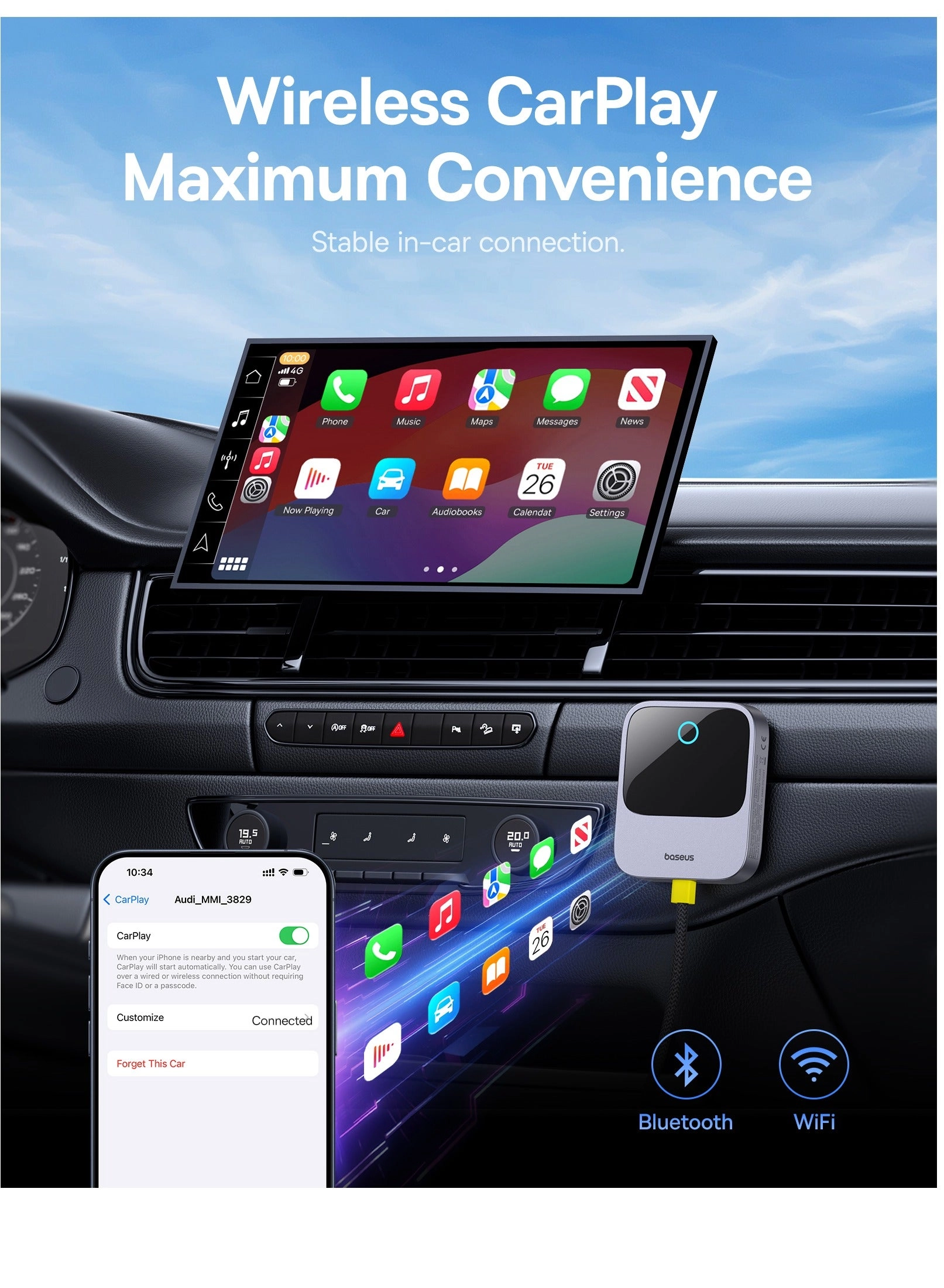 SafeJourney Series - Wireless CarPlay Adapter for iPhone