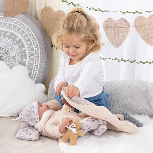 Reborn Baby Doll - 38 cm antique pink