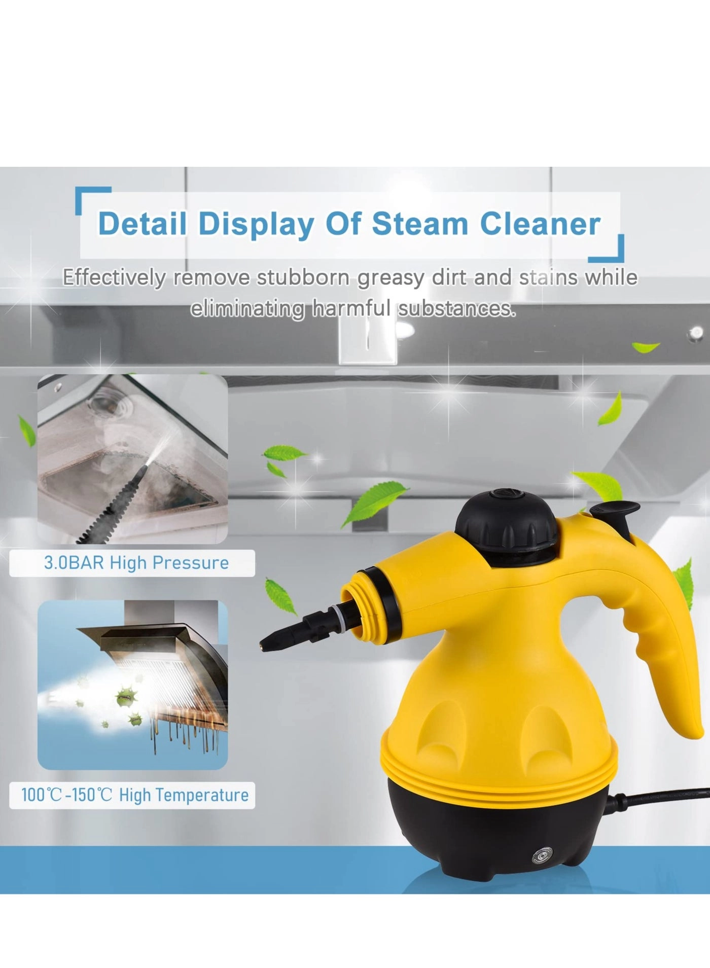 Handheld Pressurized Steam Cleaner - 3.0bar 350ml