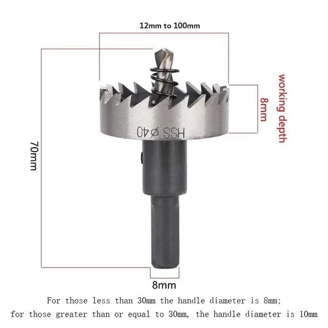Drill Bit Hole Saw - 16mm Stainless Steel SS Mild Steel Cast Iron MS Aluminium