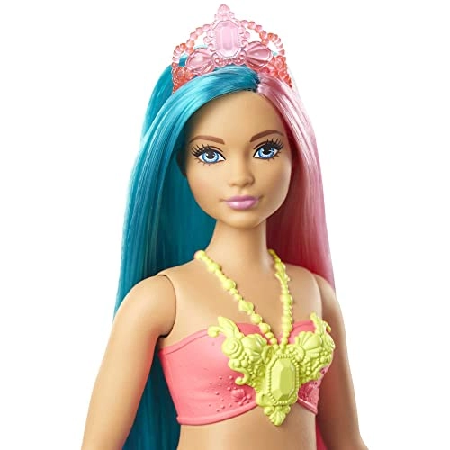 Barbie Dreamtopia Mermaid Doll - 12-inch Teal and Pink Hair Ages 3+