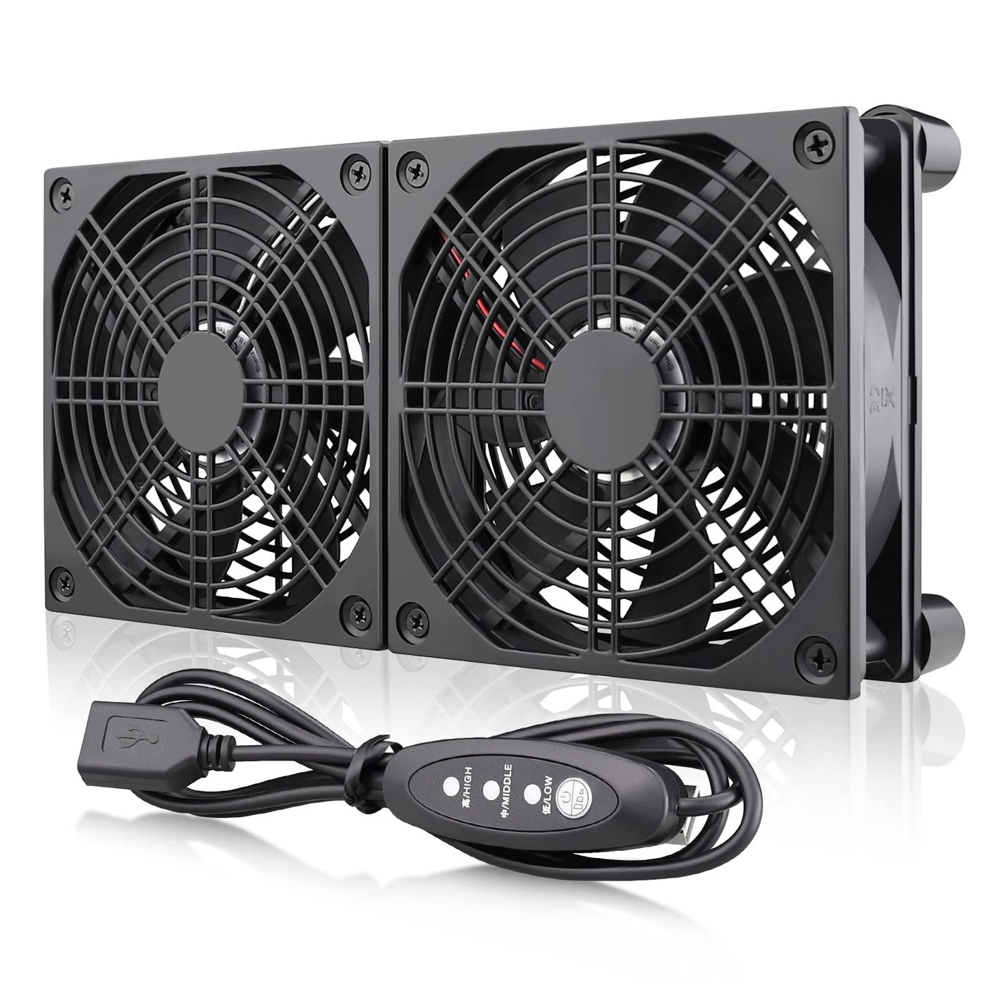 Computer Case Cooling Fan - 2 Pack 120mm x 25mm