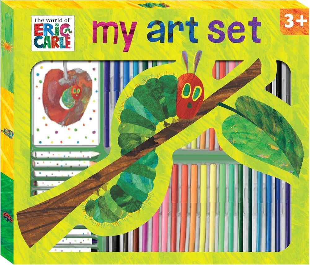 Giant Art Set - 53 Piece 40 felt tip pens 12 crayons 40 page doodle pad