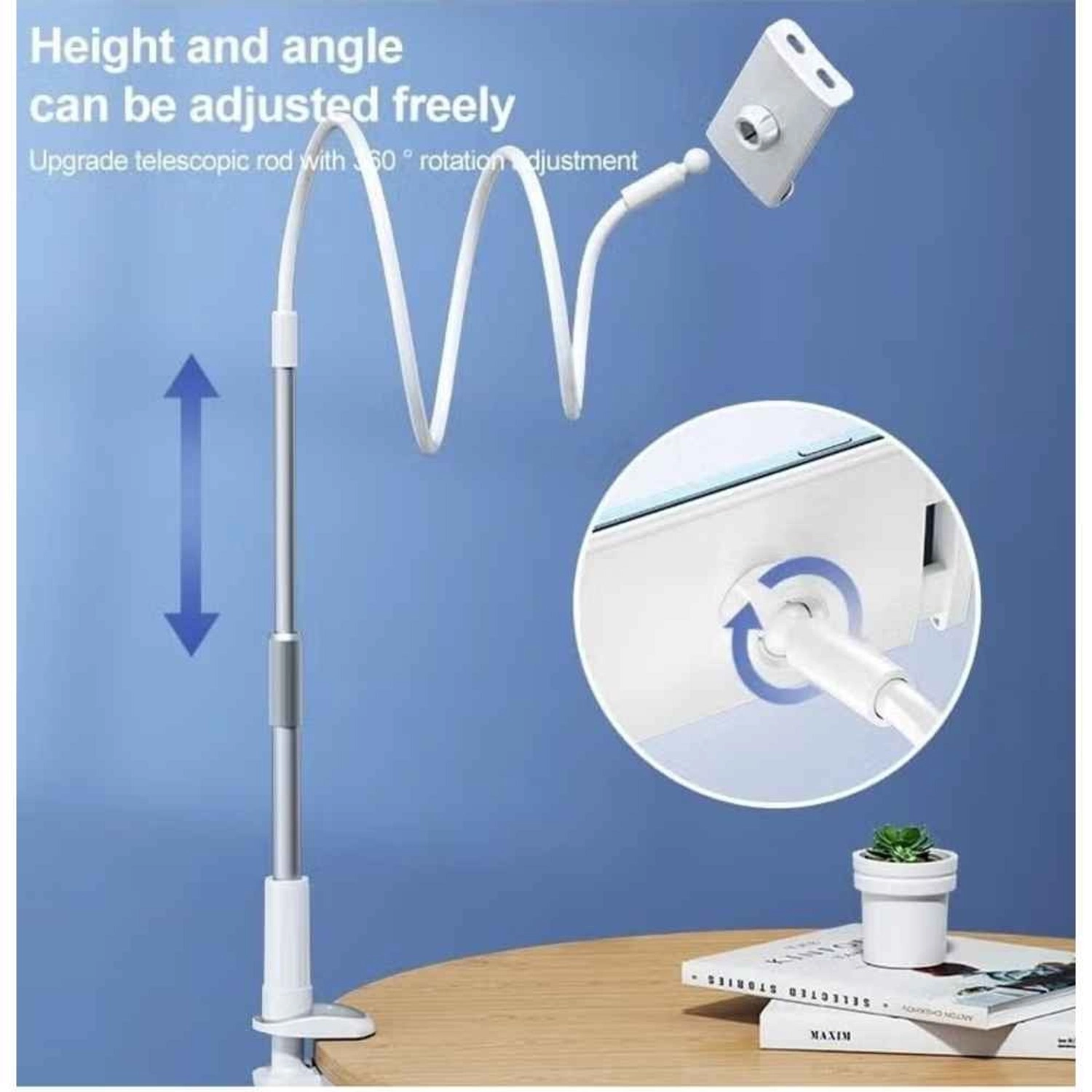 Lazy Telescopic Phone Bracket - 4-11 Inch 360° Rotation