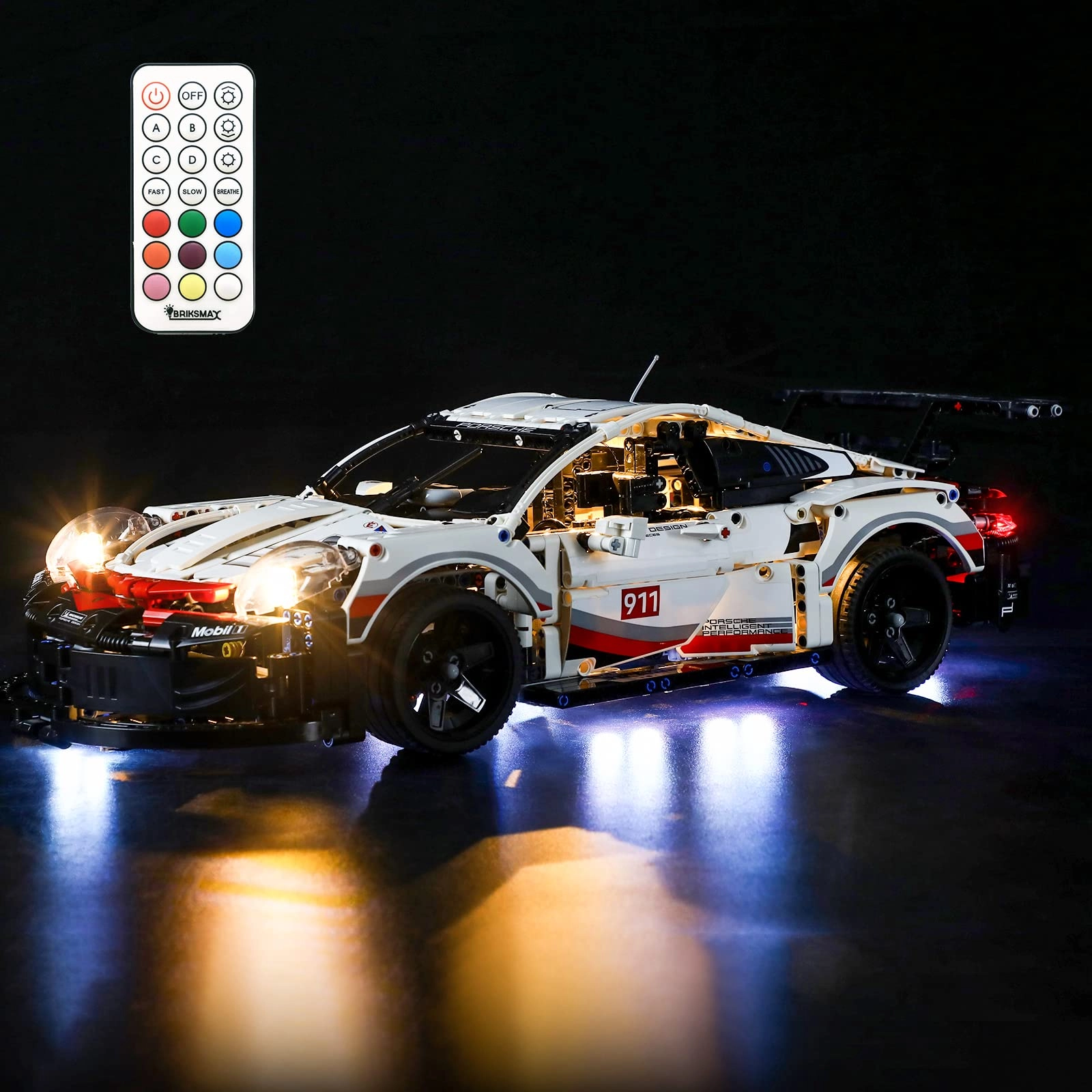 BRIKSMAX Led Lighting Kit for Technic Porsche 911 RSR for LEGO 42096