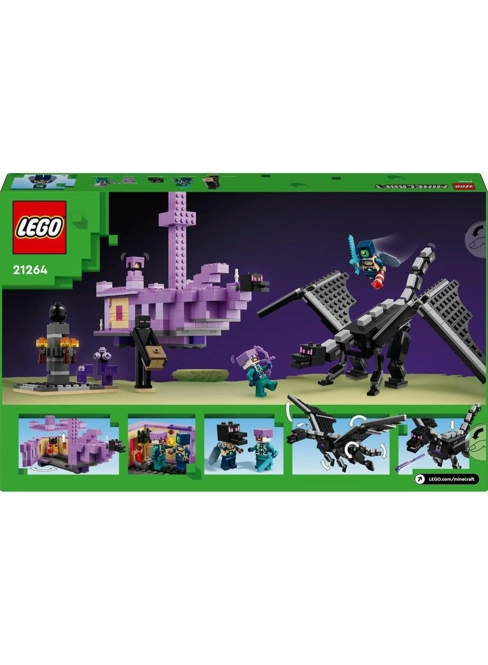 Minecraft The Ender Dragon and End Ship (21264)