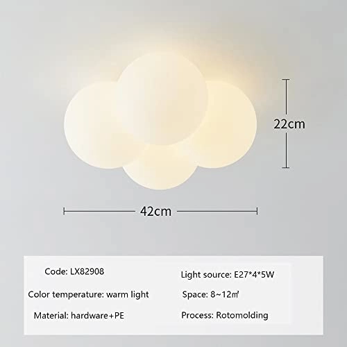 Warm Four Ball Combination Ceiling Lighting Fixture - Warm Light