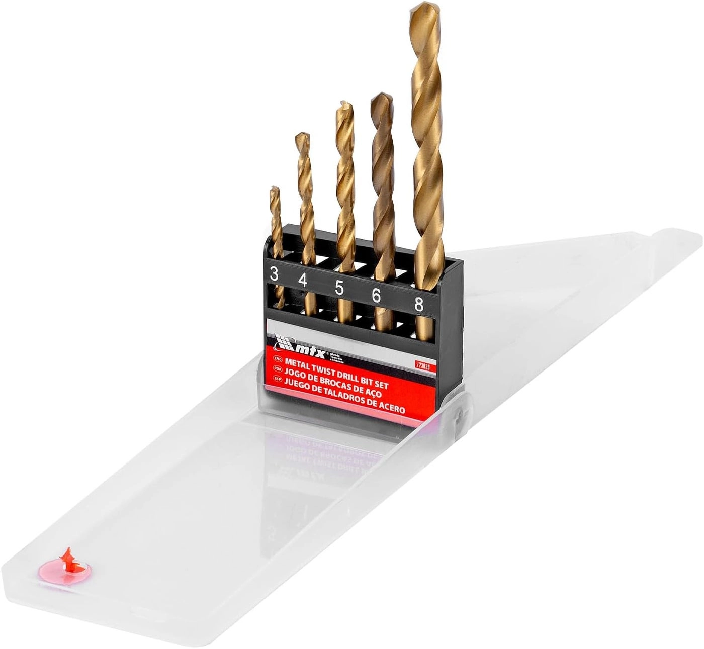 MTX HSS-TiN Metal Drill Bit Set - 5 pcs 3–8mm