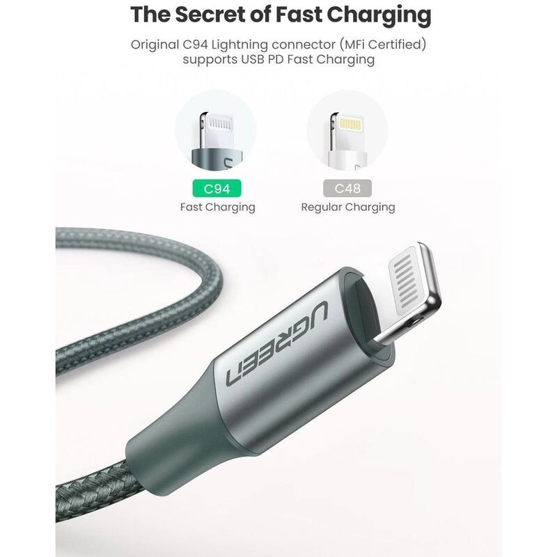 Charge Cable 60W USB-C to Lightning 1m Braided