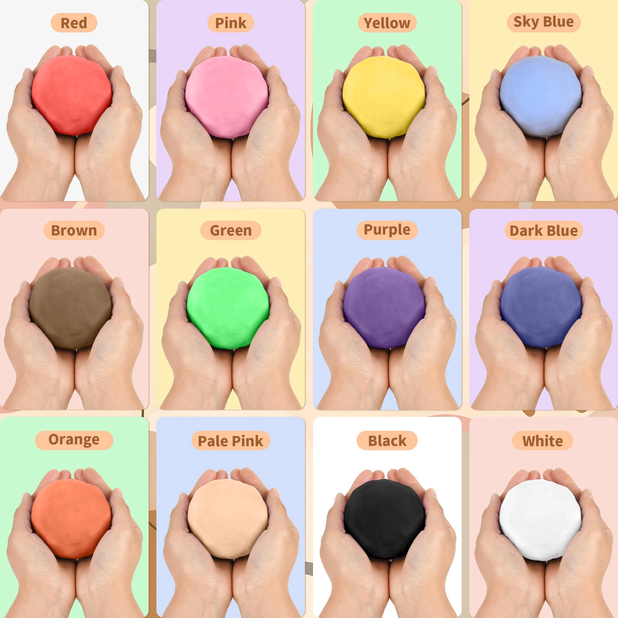 Air Dry Clay - 3+ years 10 pcs