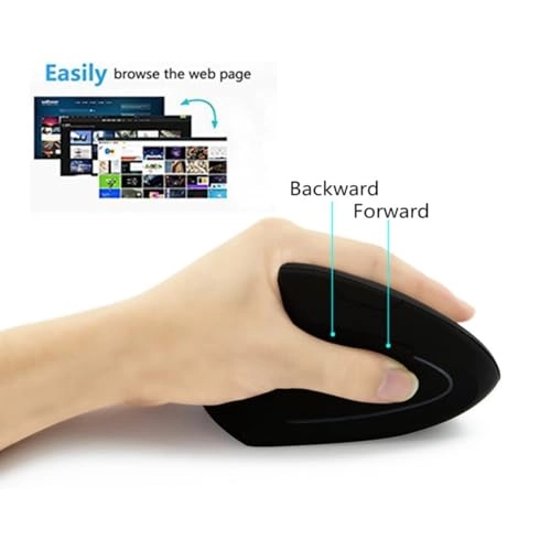 Left Handed Vertical Ergonomic Mouse - USB