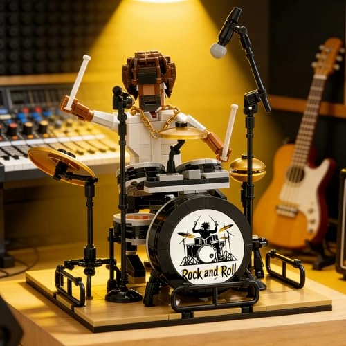 Dynamic Drummer - 428-Piece Poseable Figure