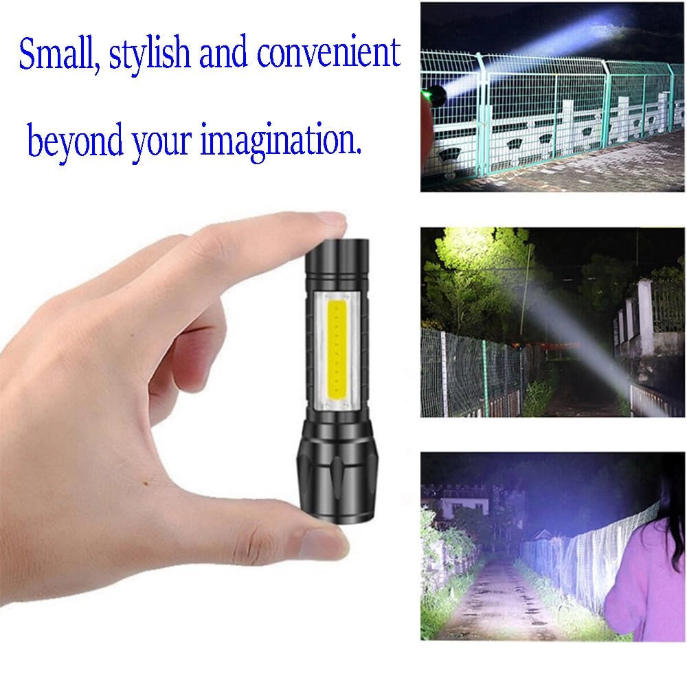 Emergency Handheld Flashlight - USB Rechargeable 3 Modes 1000lm
