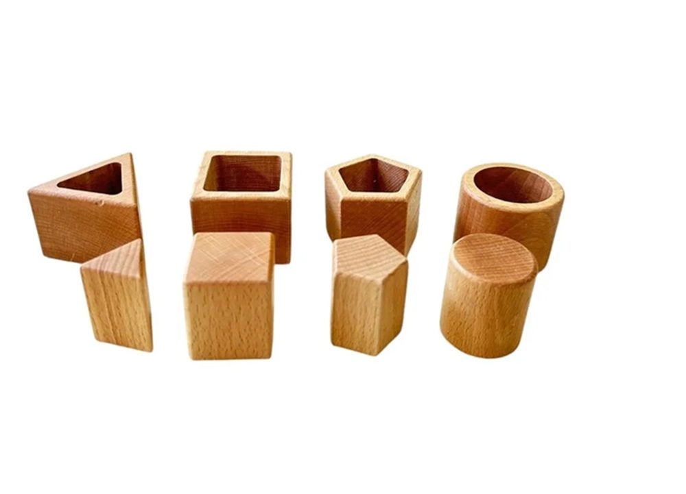 Edu Fun Wooden Cup Shapes - Suitable for 12 months and above 8 Pcs