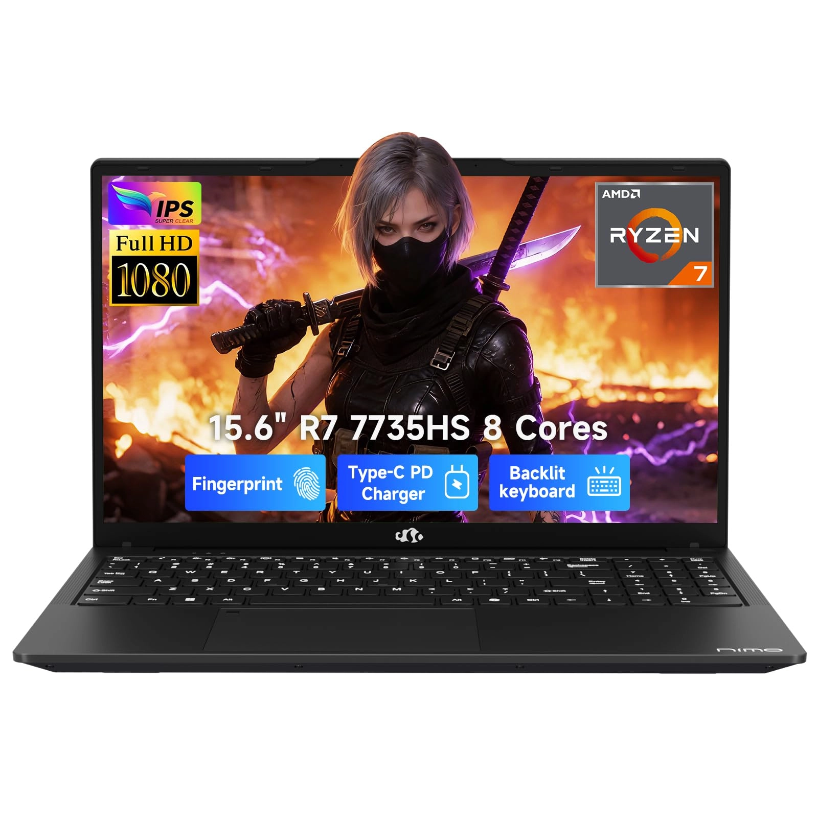 N159B - 15.6'' Ryzen 7 7735HS 16GB DDR5 1TB SSD