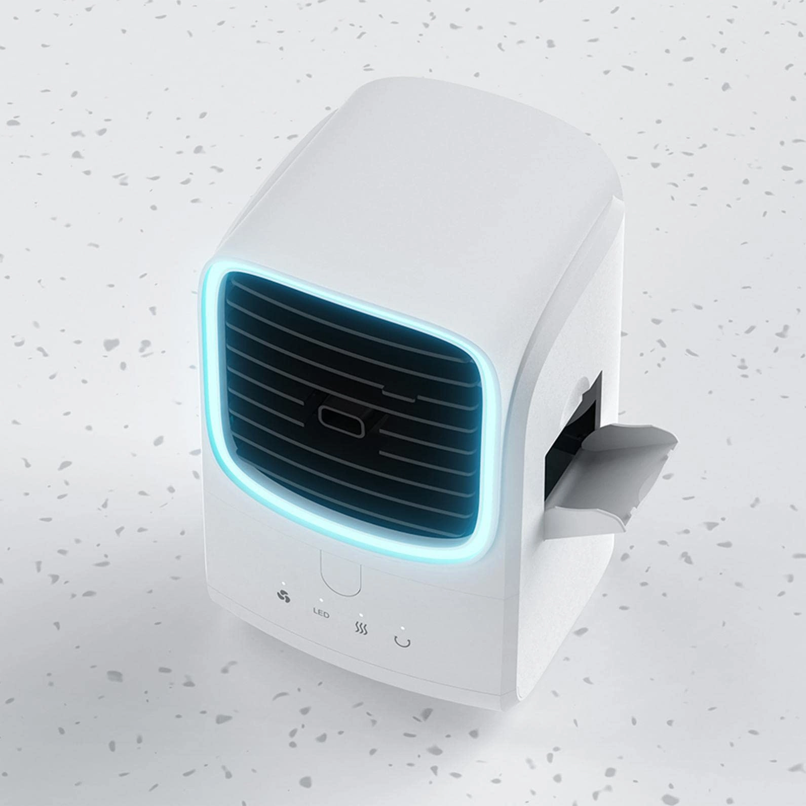 XEQLJ Mini Air Cooler - Portable 1L Water Tank 3 Adjustable Speeds