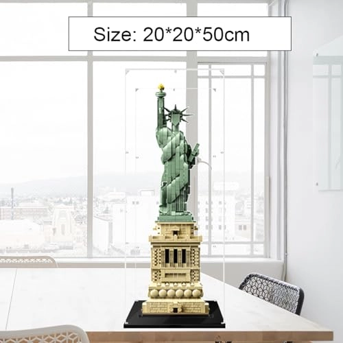Acrylic display case for Lego 21042 - 20x20x50 CM 3MM Dustproof Scratch Resistant
