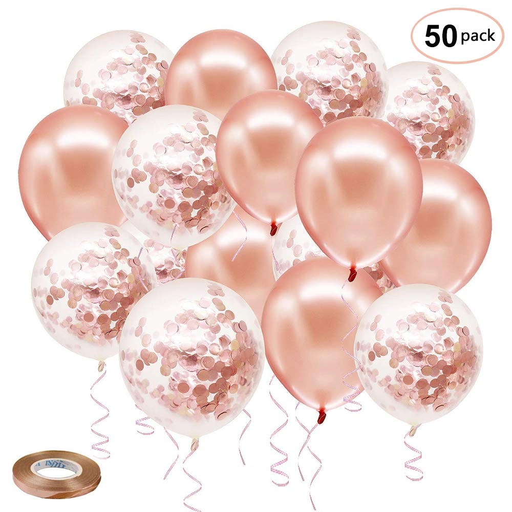 Party Time Trading LLC Rose Gold Latex Balloons - 45 piece(s) Party Wedding Bridal Shower