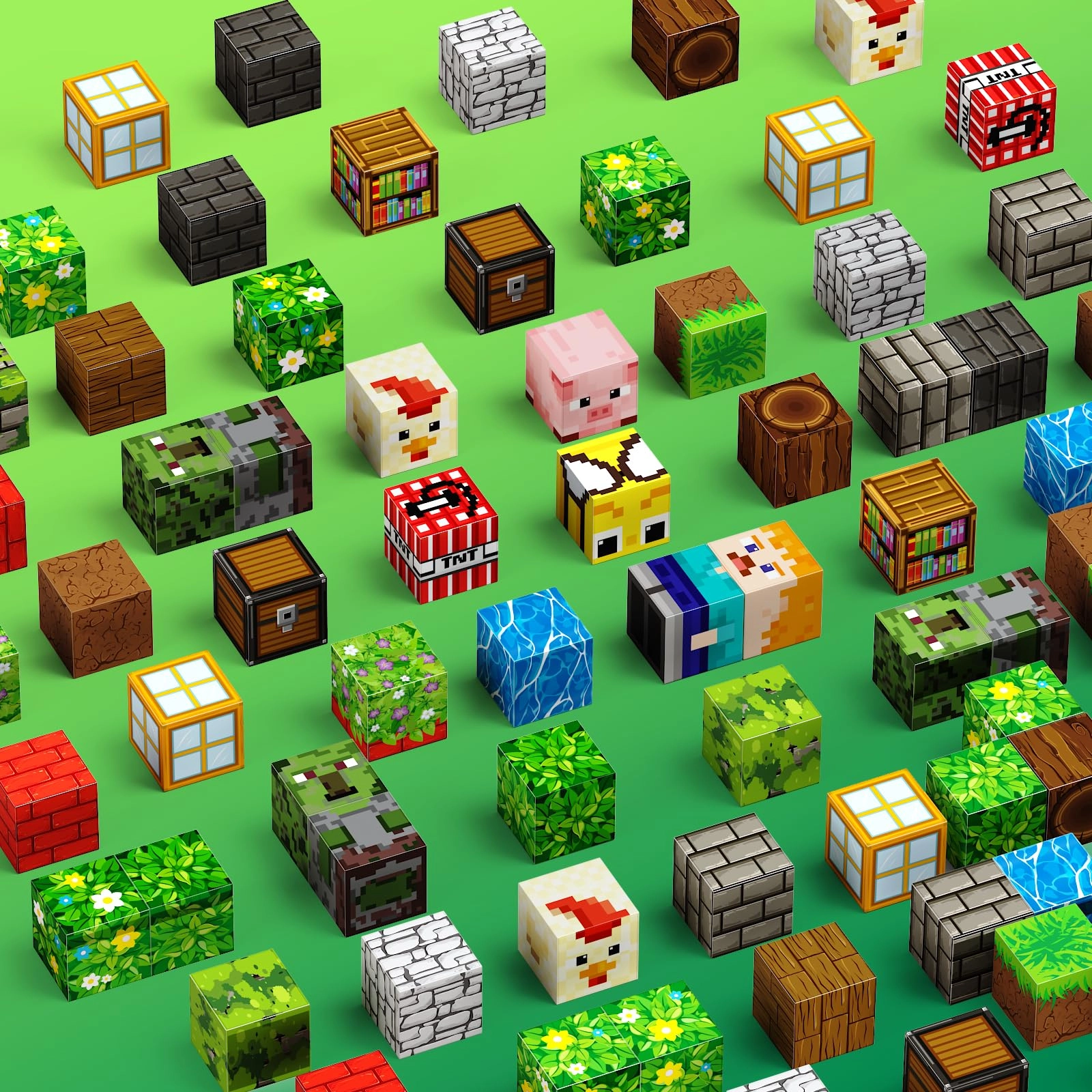 Magnetic Blocks - 100 pcs