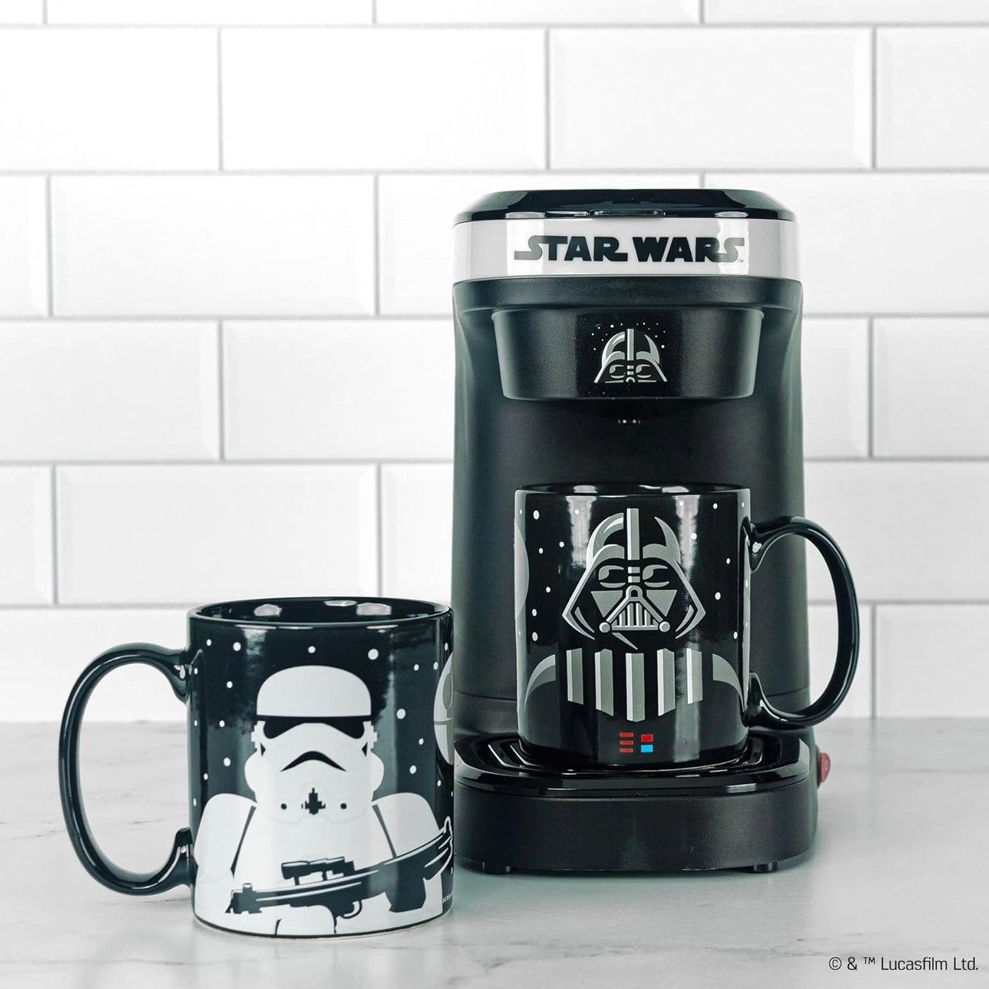 Uncanny Brands Darth Vader and Stormtrooper Single Cup + 12 oz Mug - 2